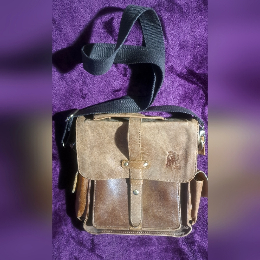 Brown Leather Messenger Bag